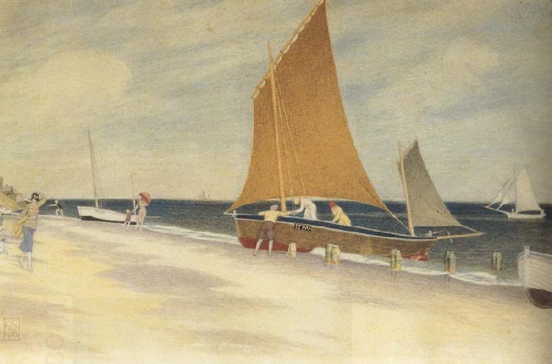 Joseph E.Southall Pleasures of the Seaside oil painting picture